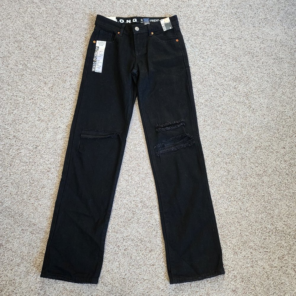 NWT SONG 90s Boyfriend Jeans Low Rise Size 00/23